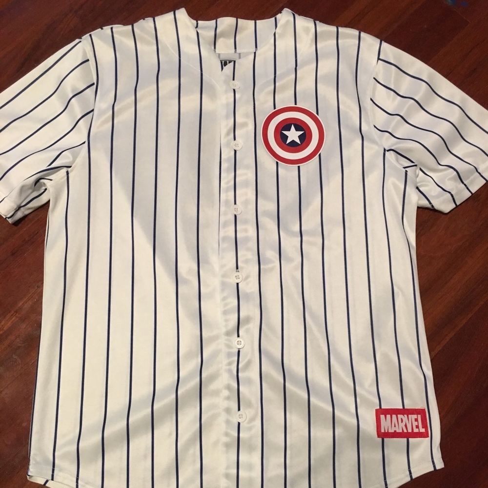 Marvel Captain America Baseball Jersey.